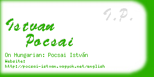 istvan pocsai business card