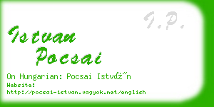 istvan pocsai business card